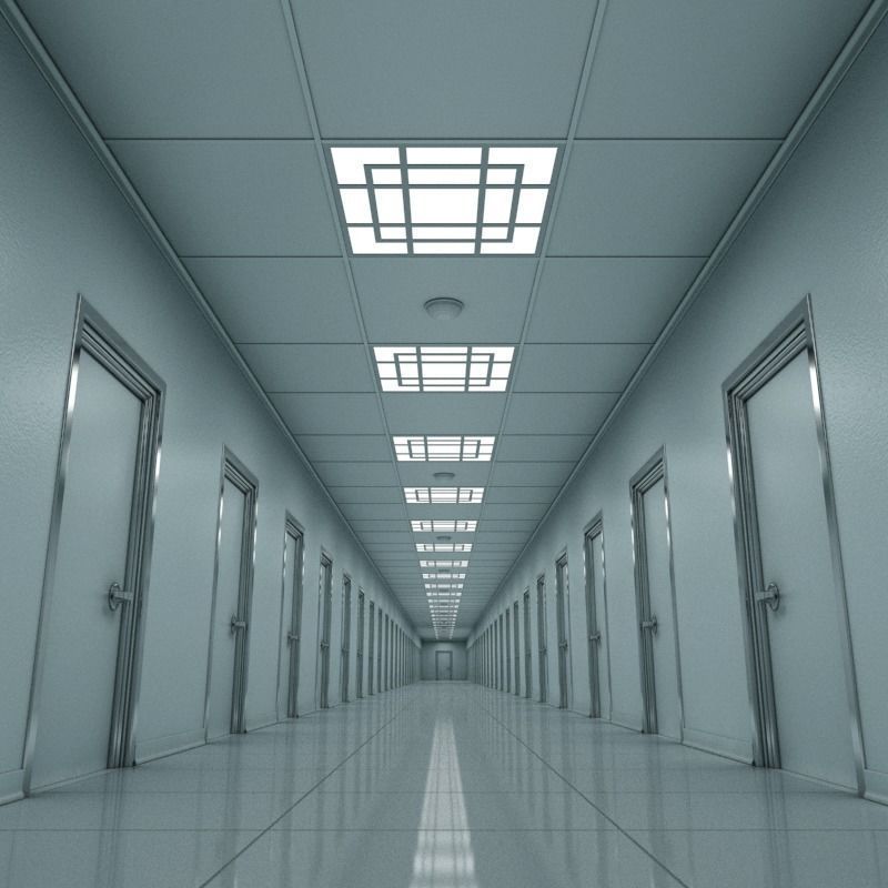 Matrix Hallway 3D model_5