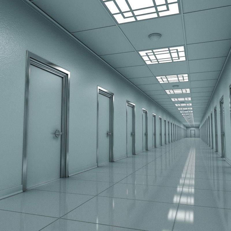 Matrix Hallway 3D model_1
