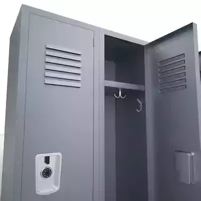 Lockers three metal 3D model