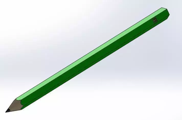 HB pencil Free 3D model_0