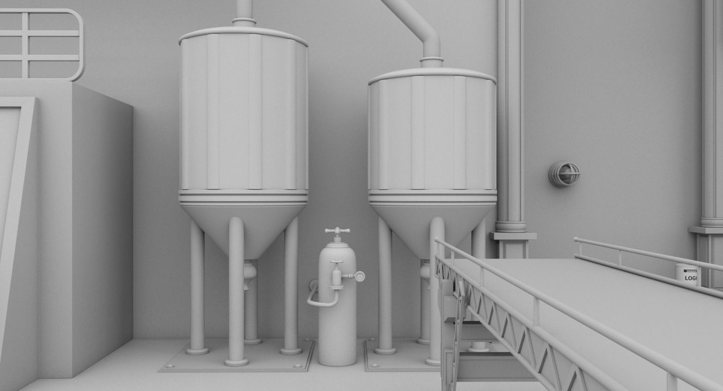 Interior Factory Scene 3D model_6