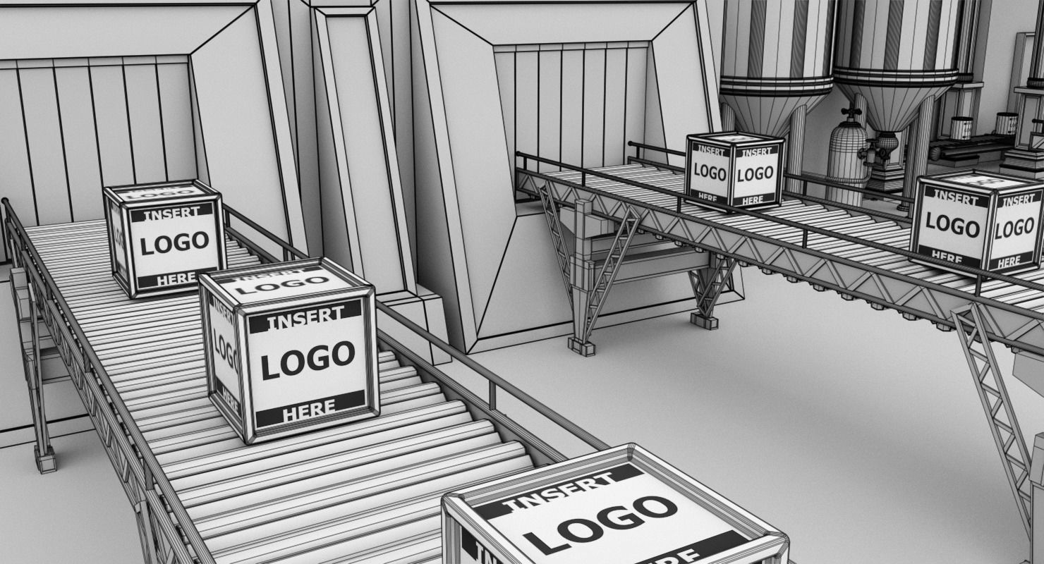 Interior Factory Scene 3D model_27