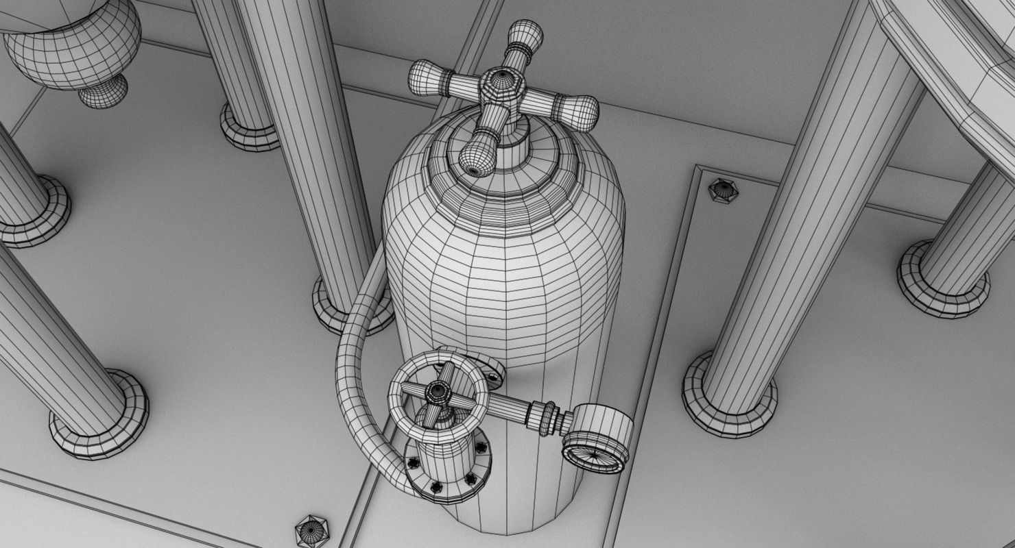 Interior Factory Scene 3D model_21