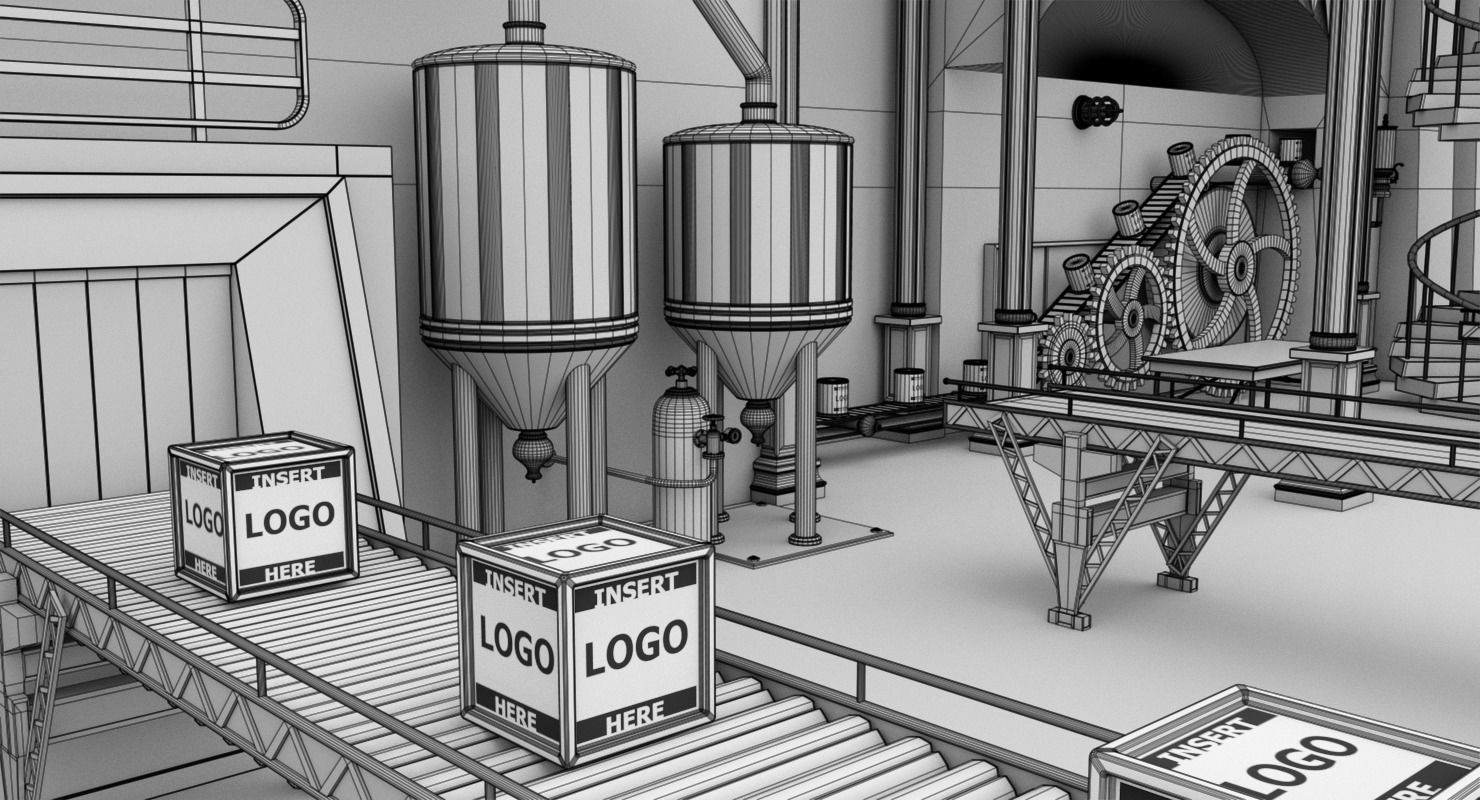 Interior Factory Scene 3D model_26