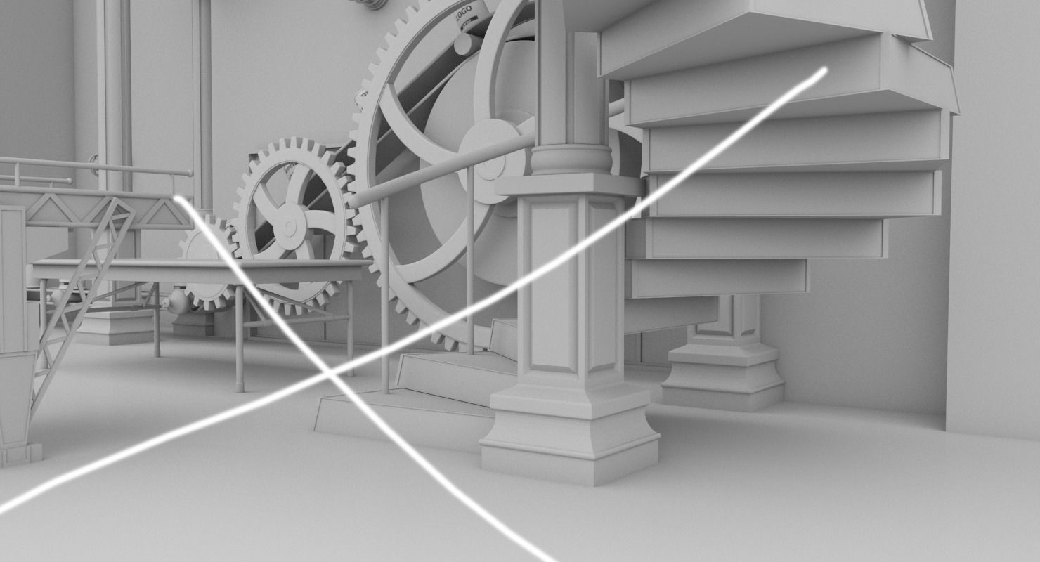 Interior Factory Scene 3D model_17