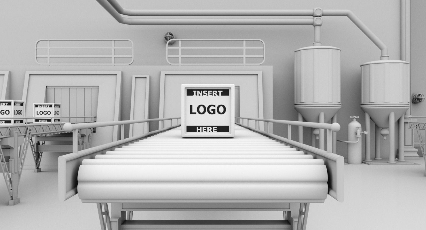 Interior Factory Scene 3D model_11