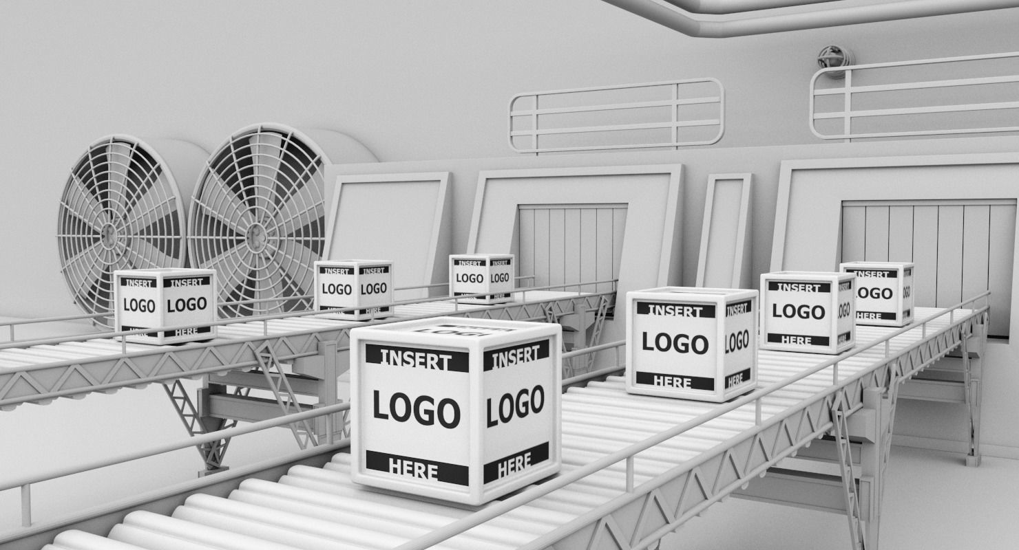 Interior Factory Scene 3D model_16