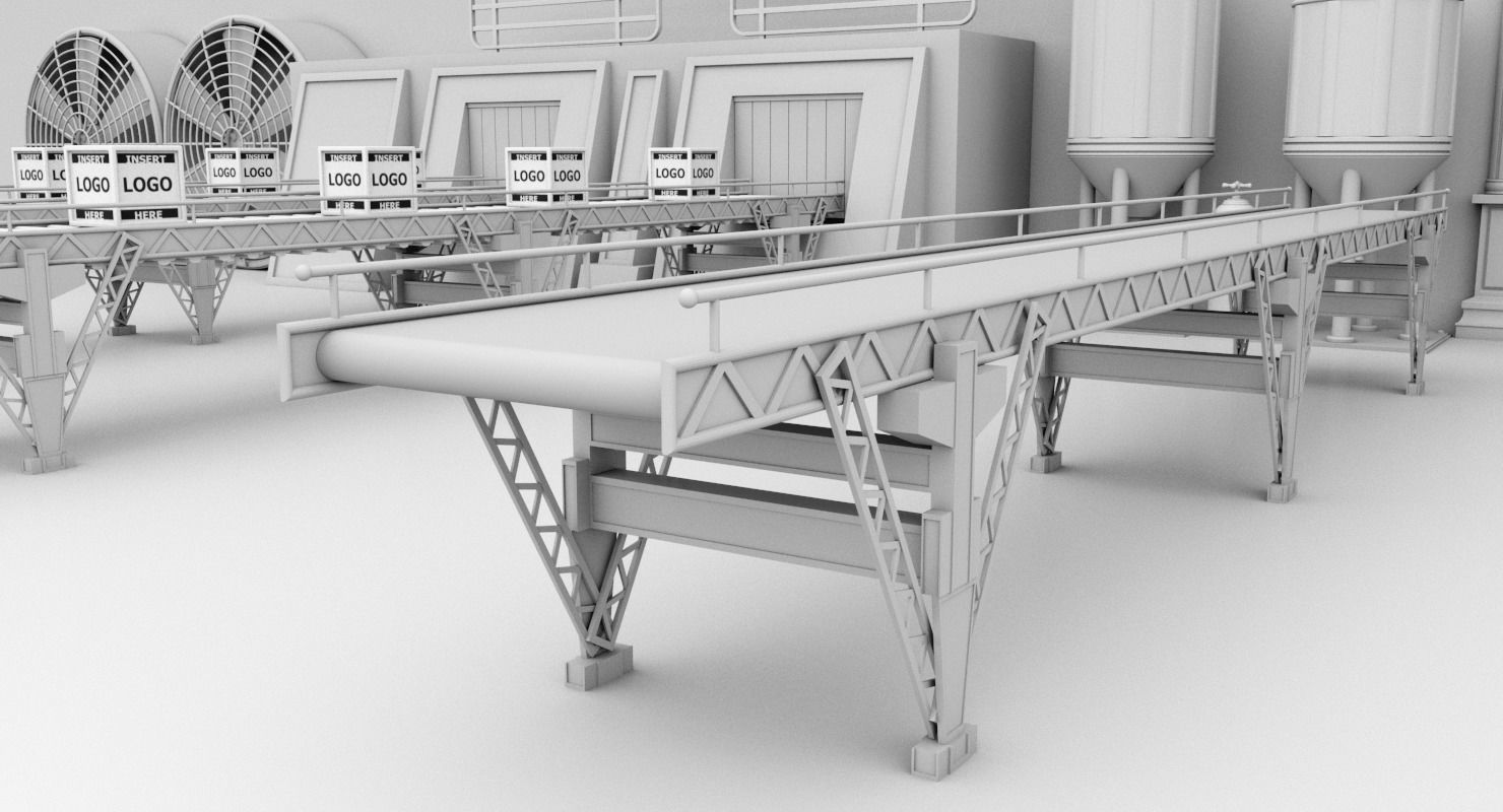 Interior Factory Scene 3D model_19