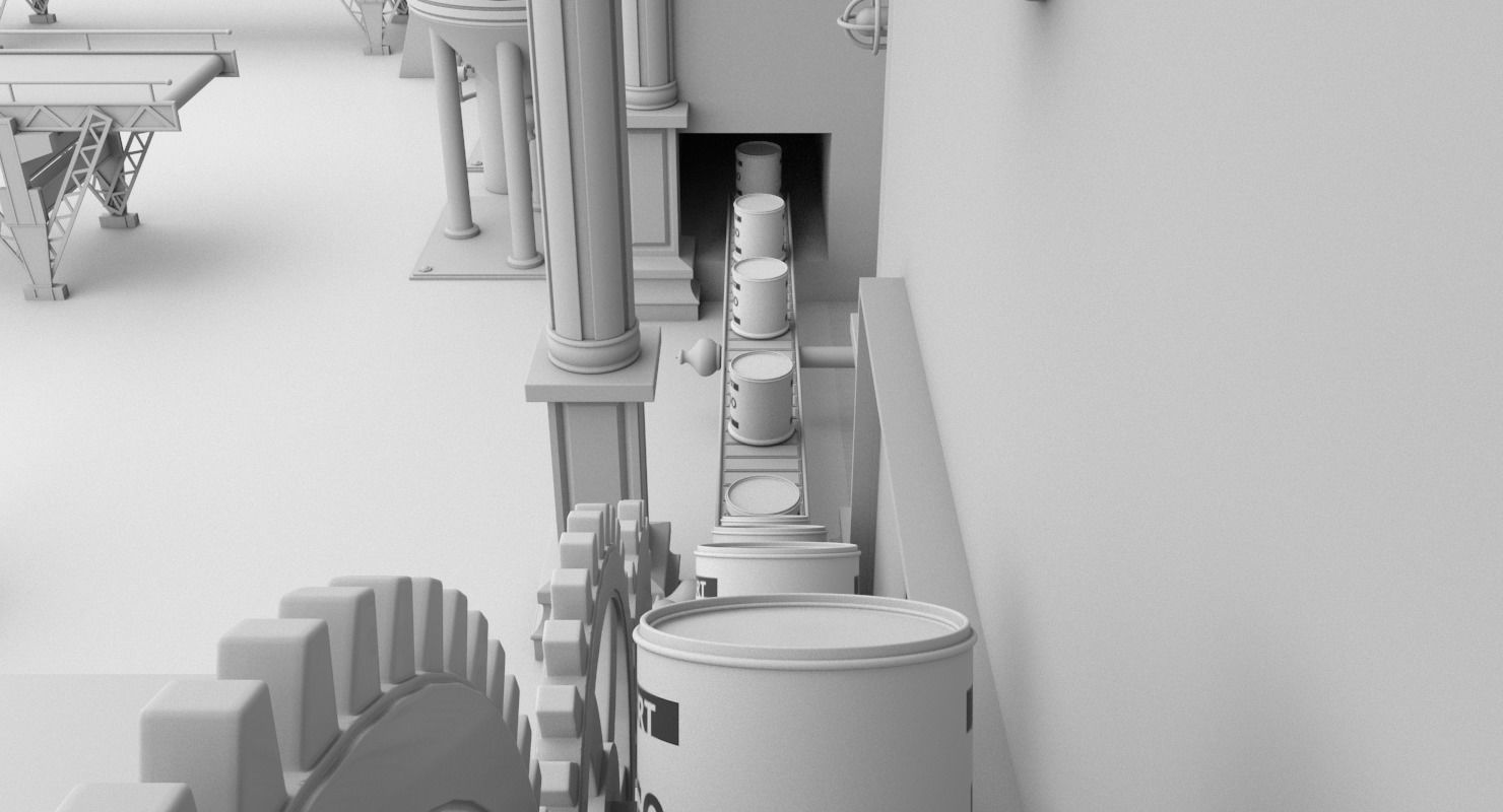 Interior Factory Scene 3D model_18
