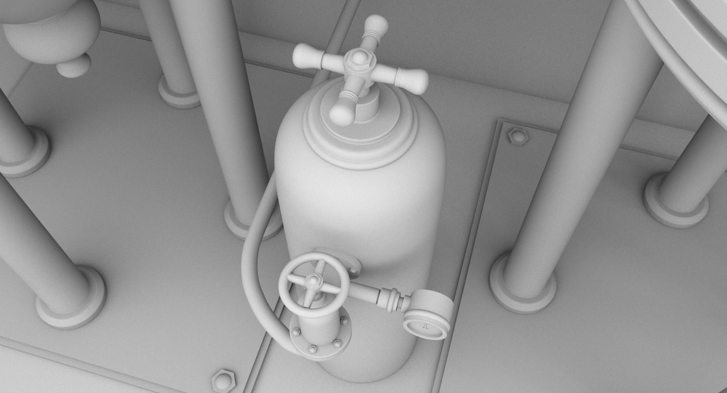 Interior Factory Scene 3D model_9