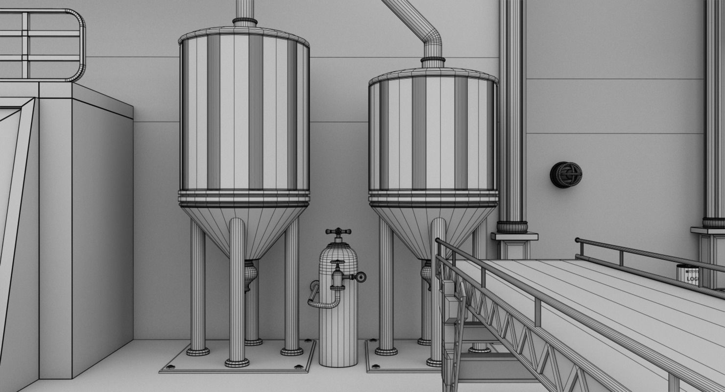 Interior Factory Scene 3D model_30