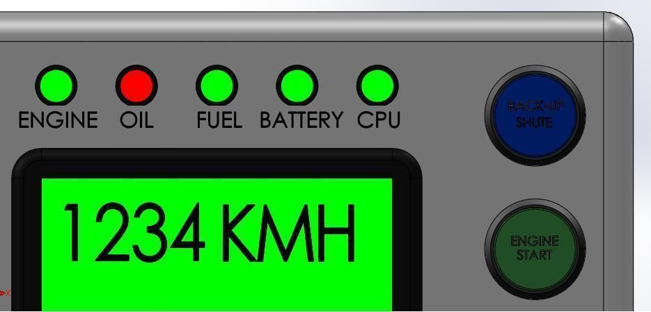 BLOODHOUND SSC Steering Wheel Free 3D model_6