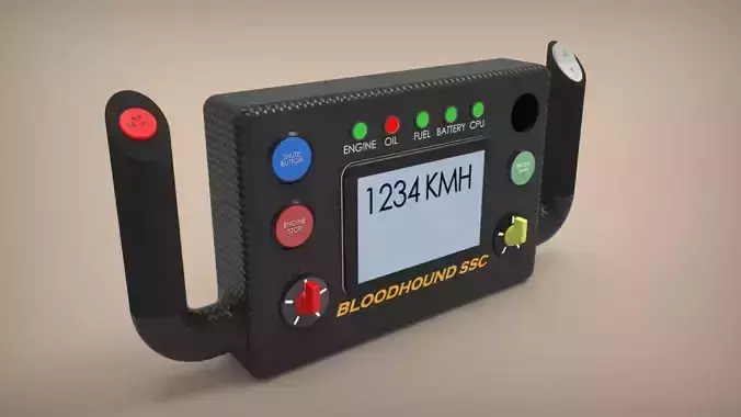 BLOODHOUND SSC Steering Wheel Free 3D model