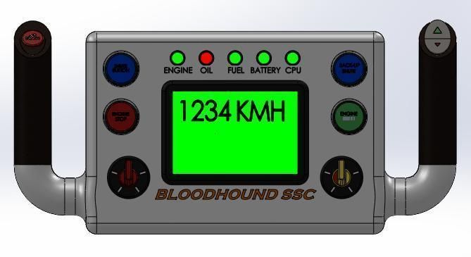 BLOODHOUND SSC Steering Wheel Free 3D model_3