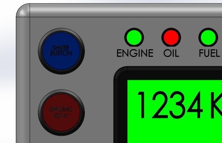 BLOODHOUND SSC Steering Wheel Free 3D model_4