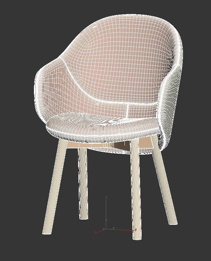 Alba armchair 3D model_10