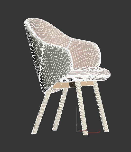 Alba armchair 3D model_9