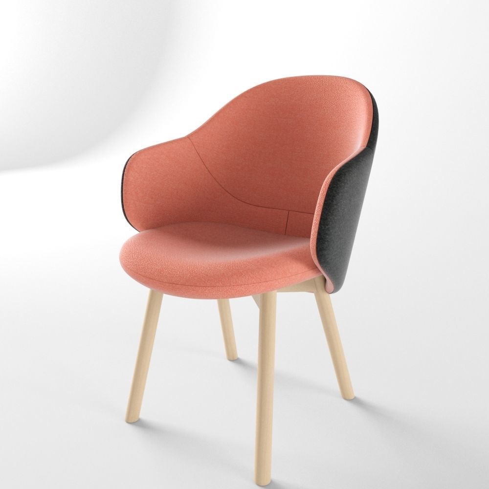 Alba armchair 3D model_2