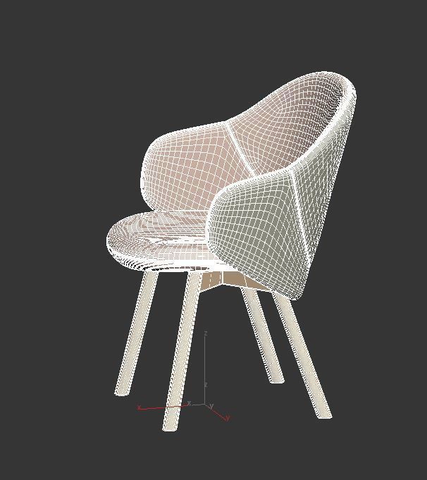 Alba armchair 3D model_7