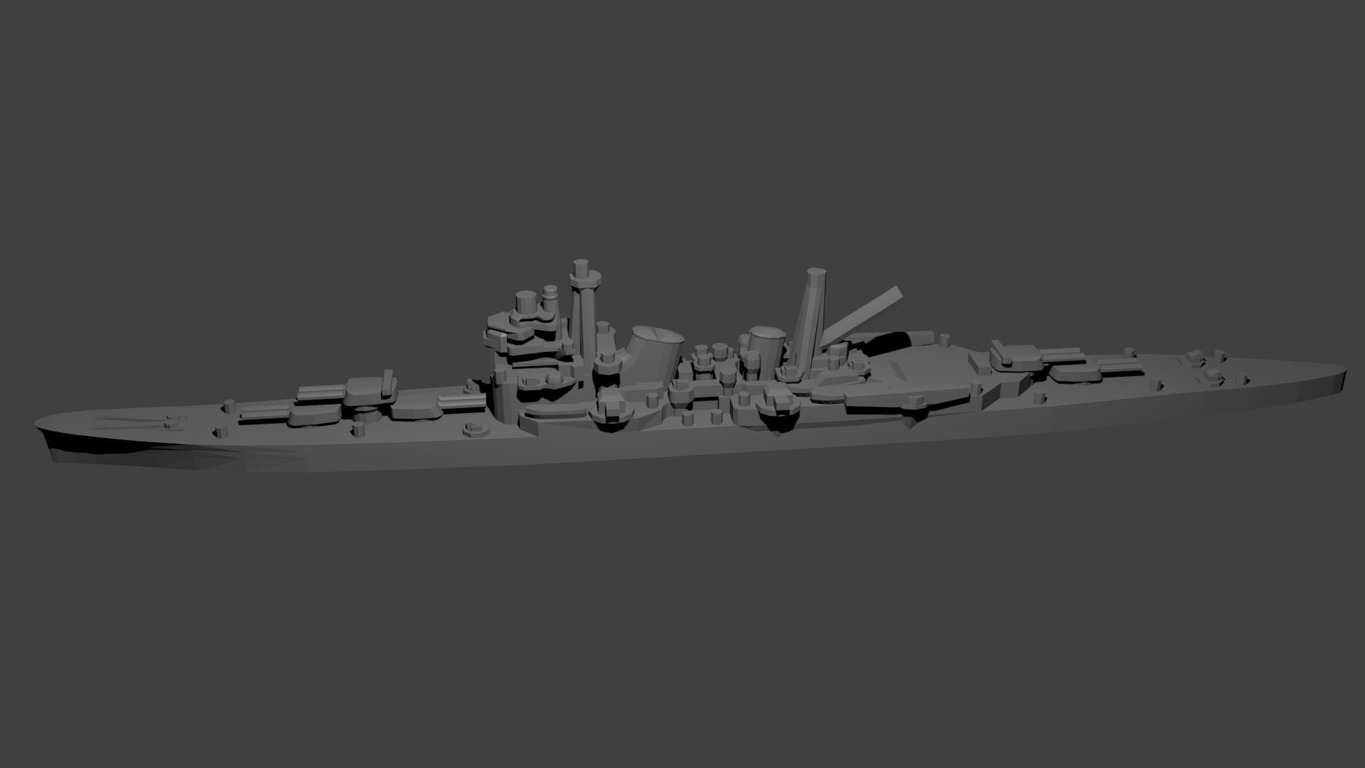Japanese Myoko Class Cruiser Warship 3D print model_2