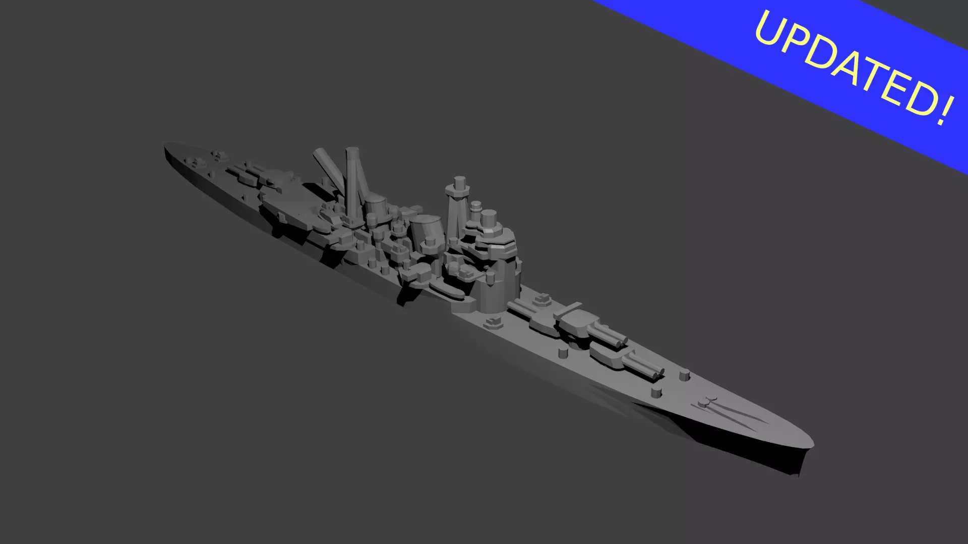Japanese Myoko Class Cruiser Warship 3D print model_0