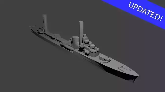 Italian Soldati Class Destroyer Warship Free 3D print model