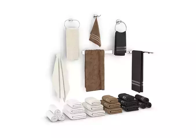 Set of towels for bathroom set 01