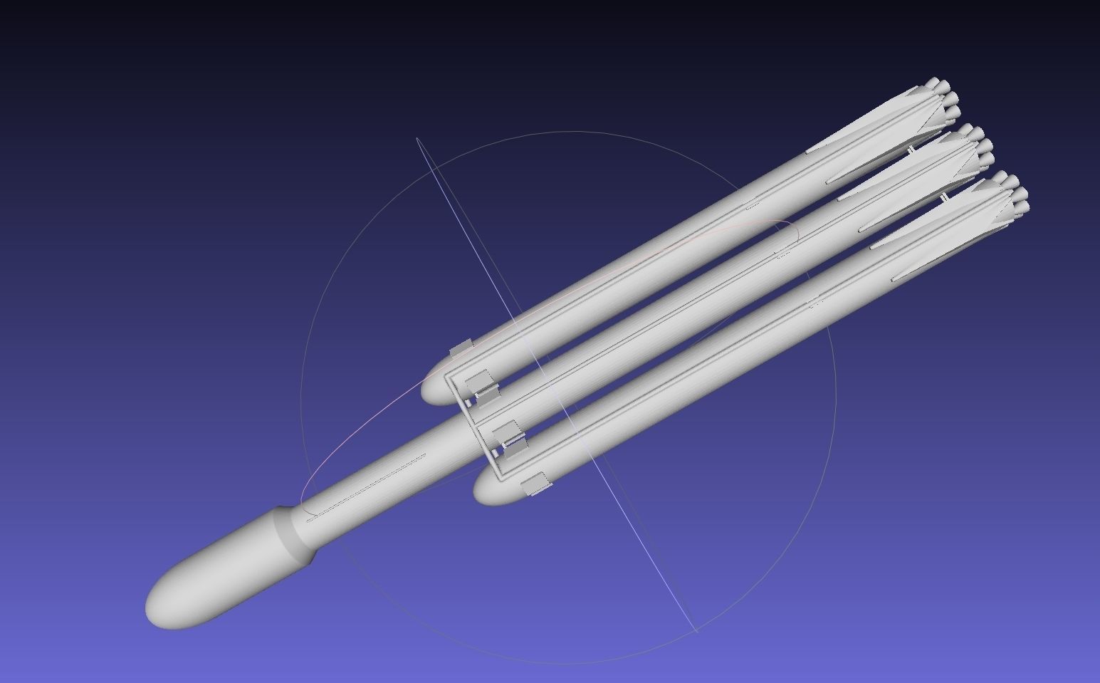 Space-X Falcon Heavy Aerodynamics Model 3D print model_2
