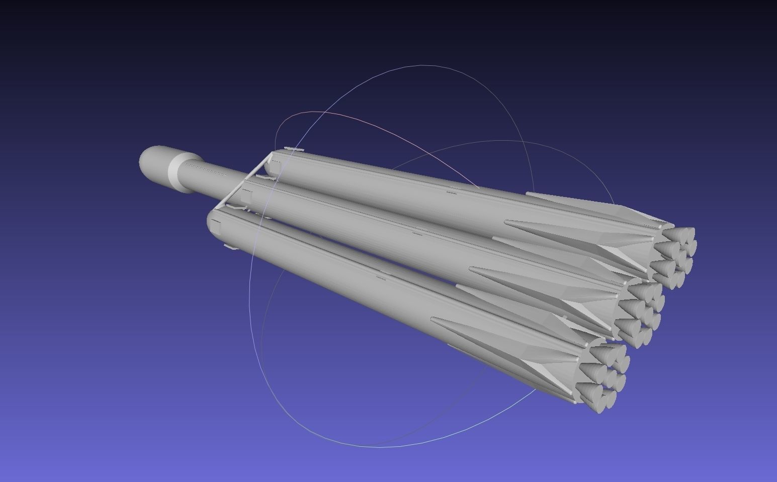 Space-X Falcon Heavy Aerodynamics Model 3D print model_19