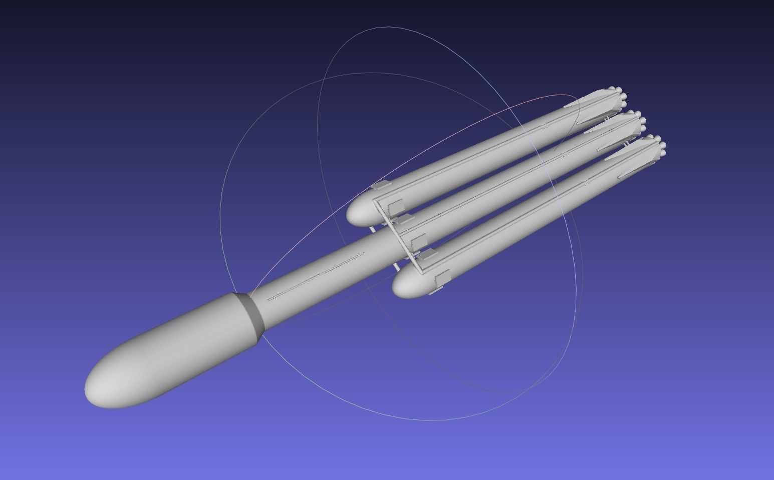 Space-X Falcon Heavy Aerodynamics Model 3D print model_21