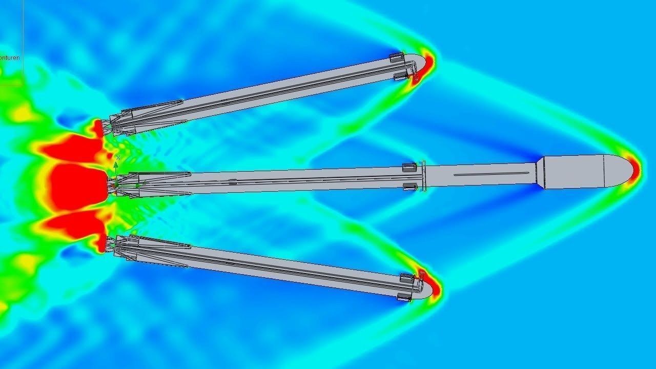 Space-X Falcon Heavy Aerodynamics Model 3D print model_3