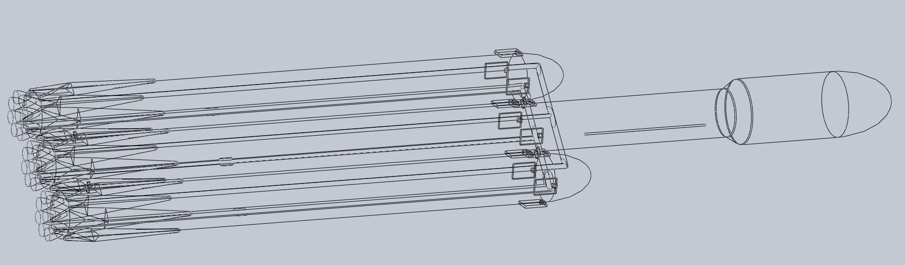 Space-X Falcon Heavy Aerodynamics Model 3D print model_10