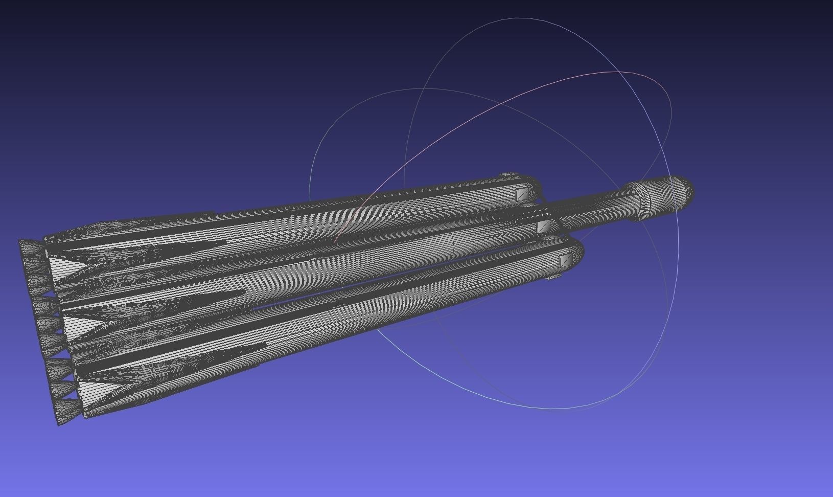 Space-X Falcon Heavy Aerodynamics Model 3D print model_5