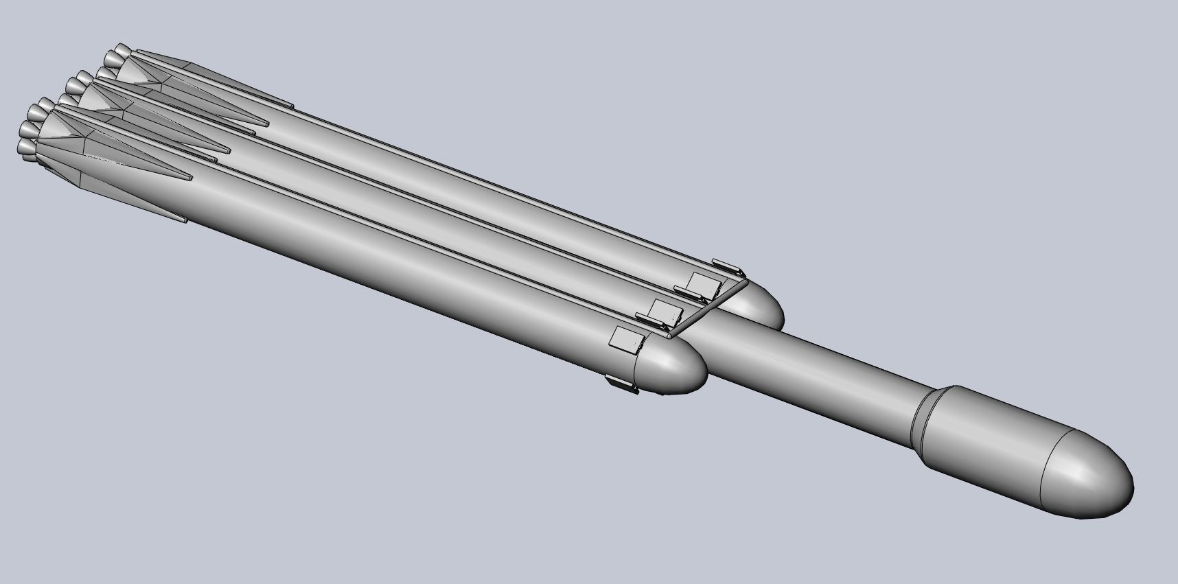 Space-X Falcon Heavy Aerodynamics Model 3D print model_4