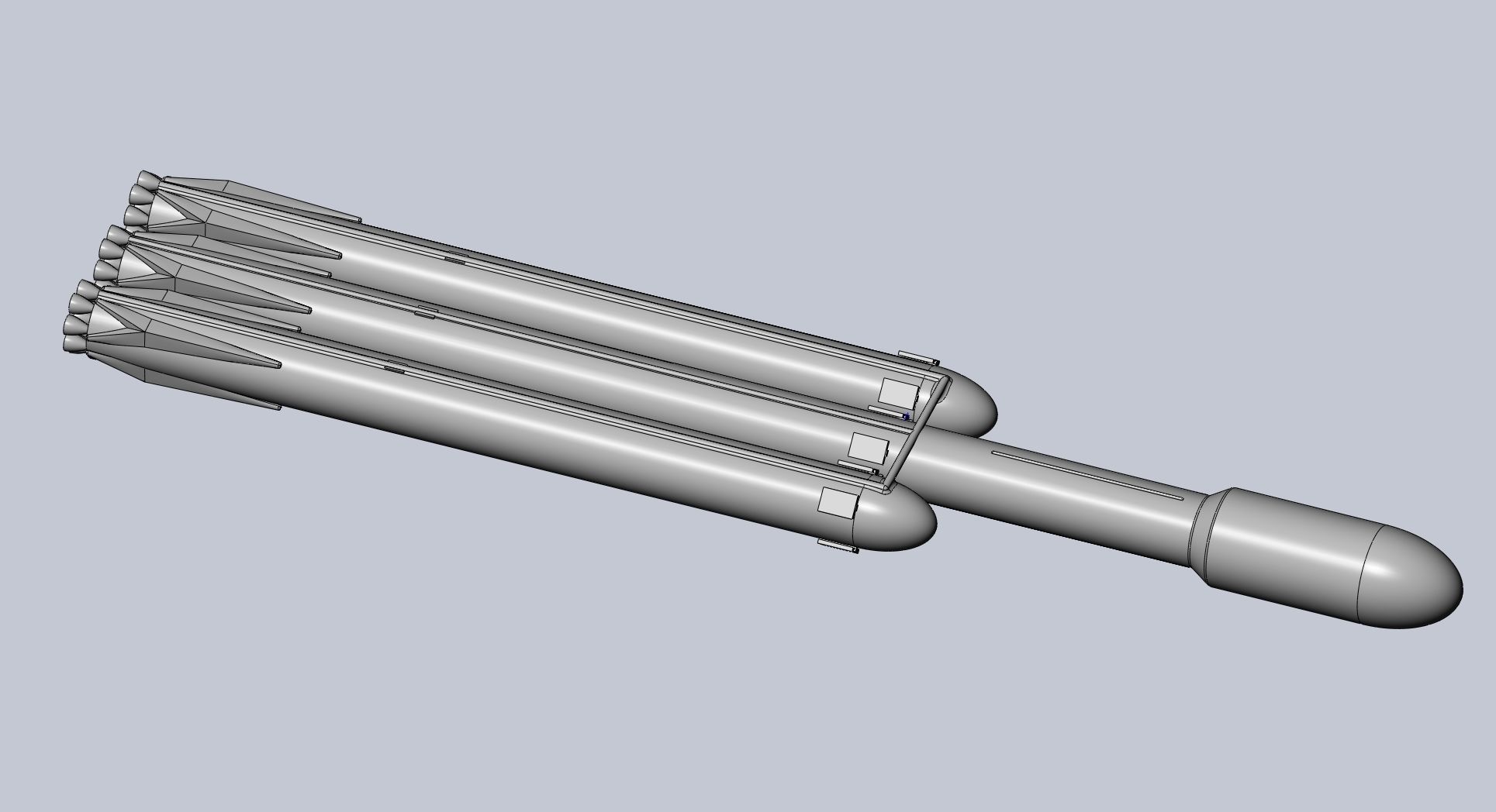 Space-X Falcon Heavy Aerodynamics Model 3D print model_24