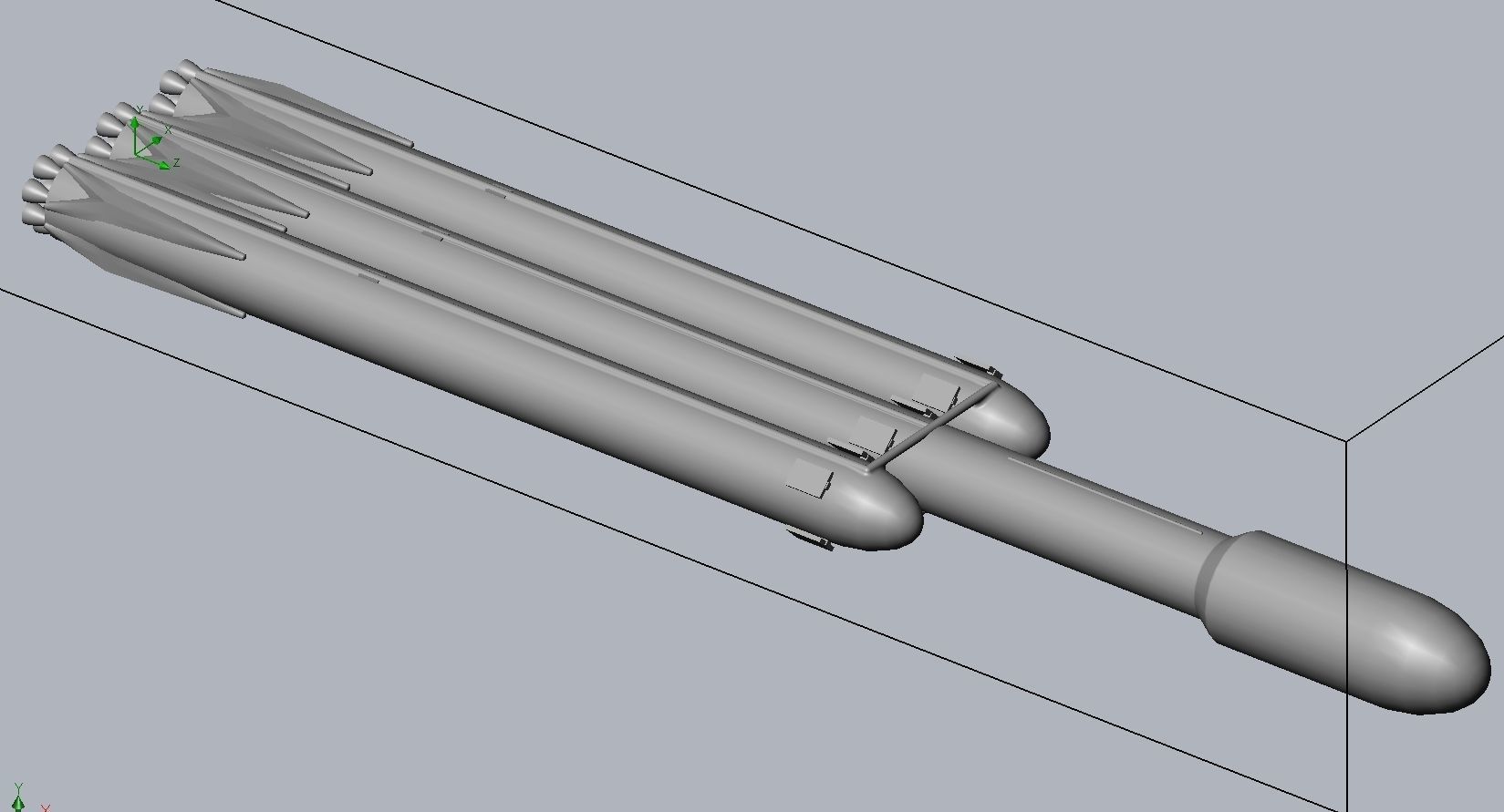 Space-X Falcon Heavy Aerodynamics Model 3D print model_9