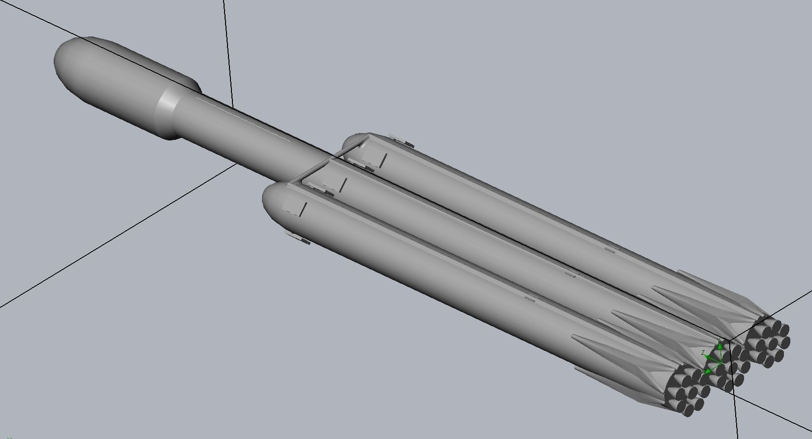 Space-X Falcon Heavy Aerodynamics Model 3D print model_8