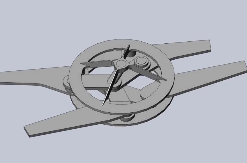 Efficient Ornithopter Wingflap Drive Mechanism Prototype 3D print model_17