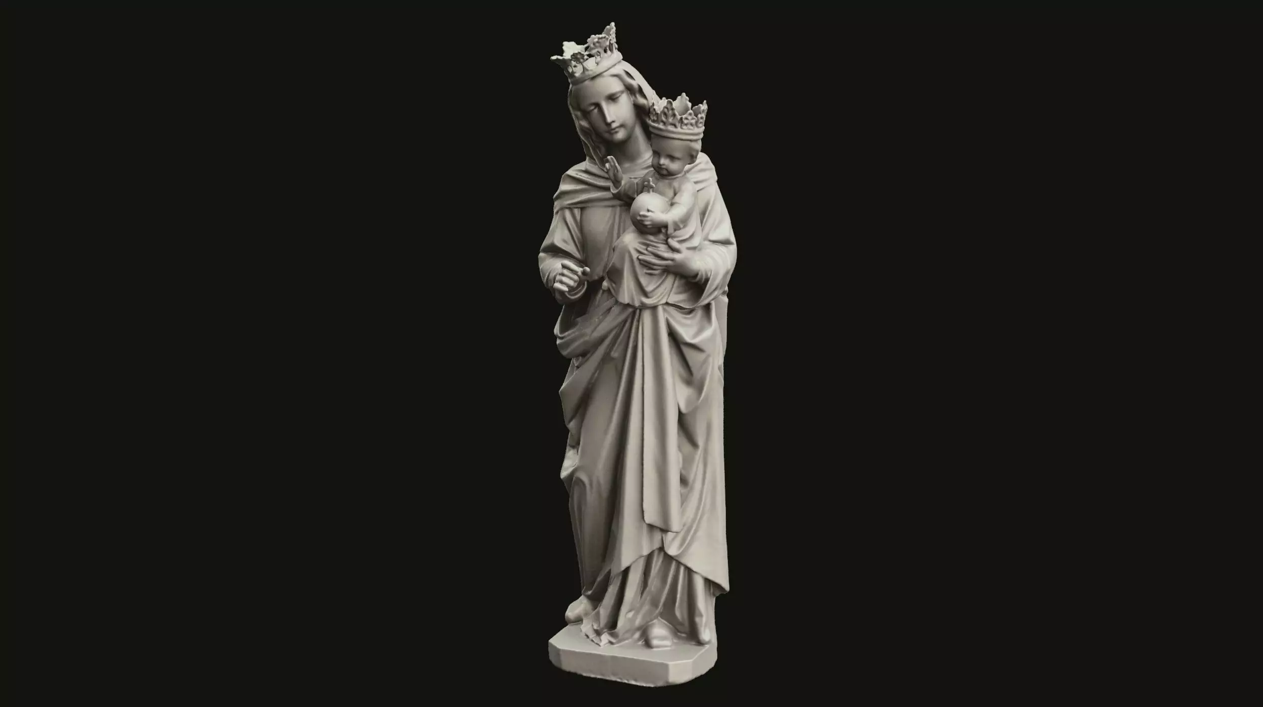 3D print model Virgin Mary Statue Full Figure With a Child 3D print model