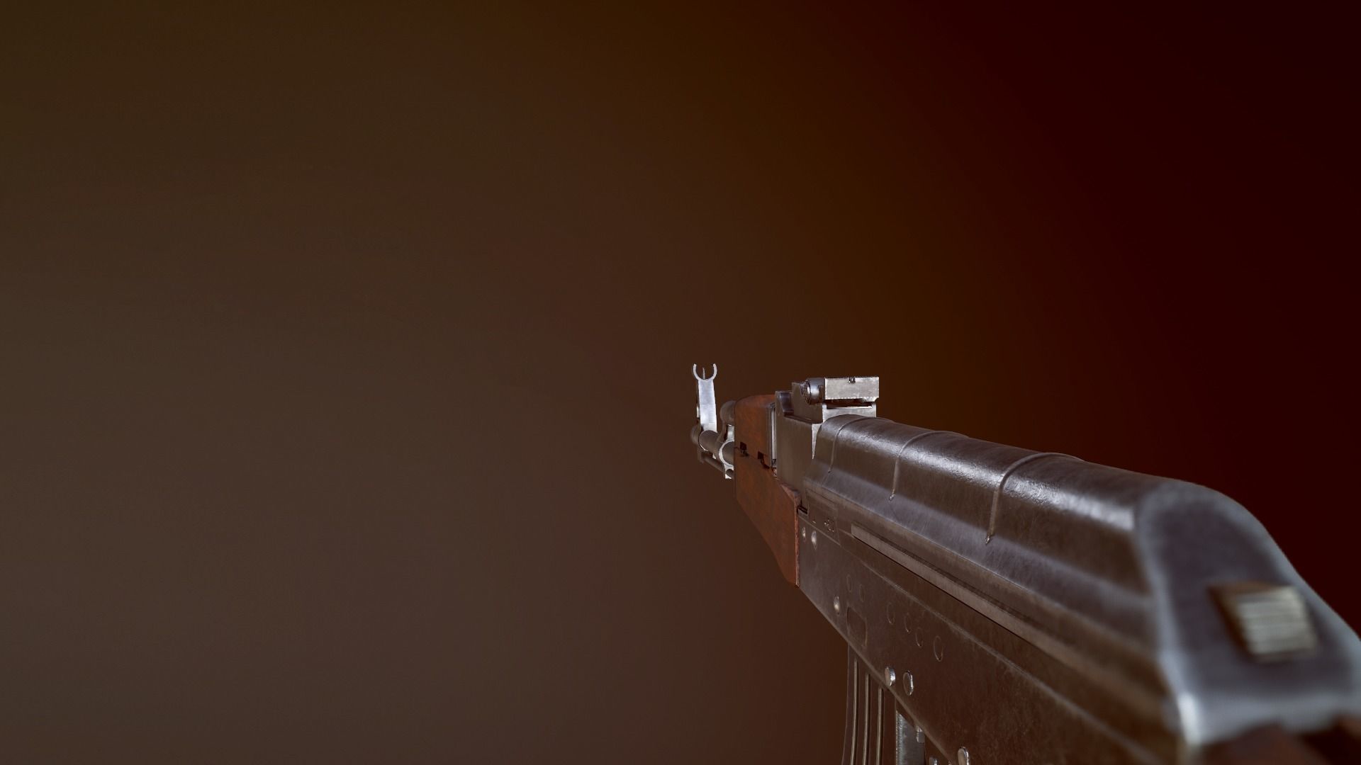 FPS AK47 Low-poly 3D model_3