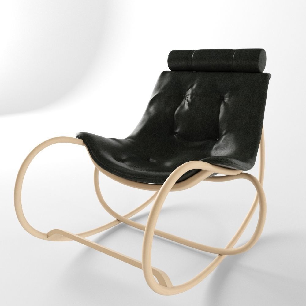 Rocking Armchair Wave 3D model_2