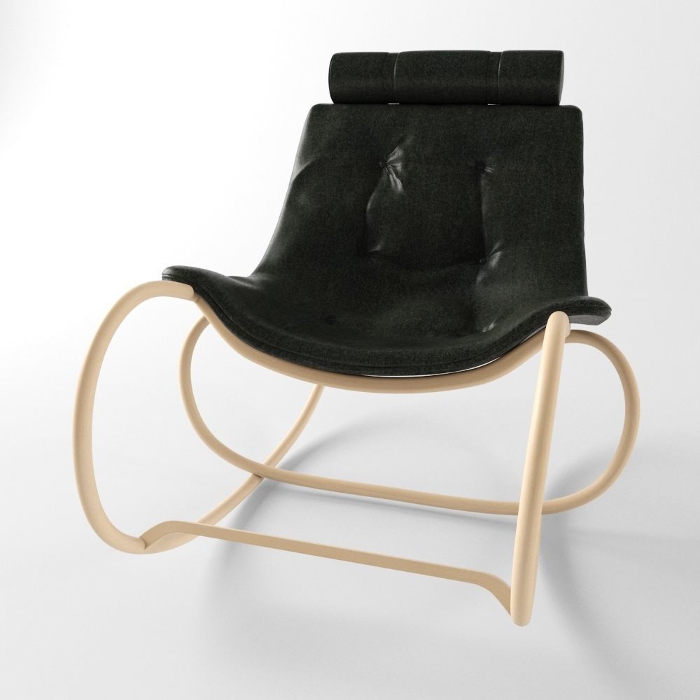 Rocking Armchair Wave 3D model_1
