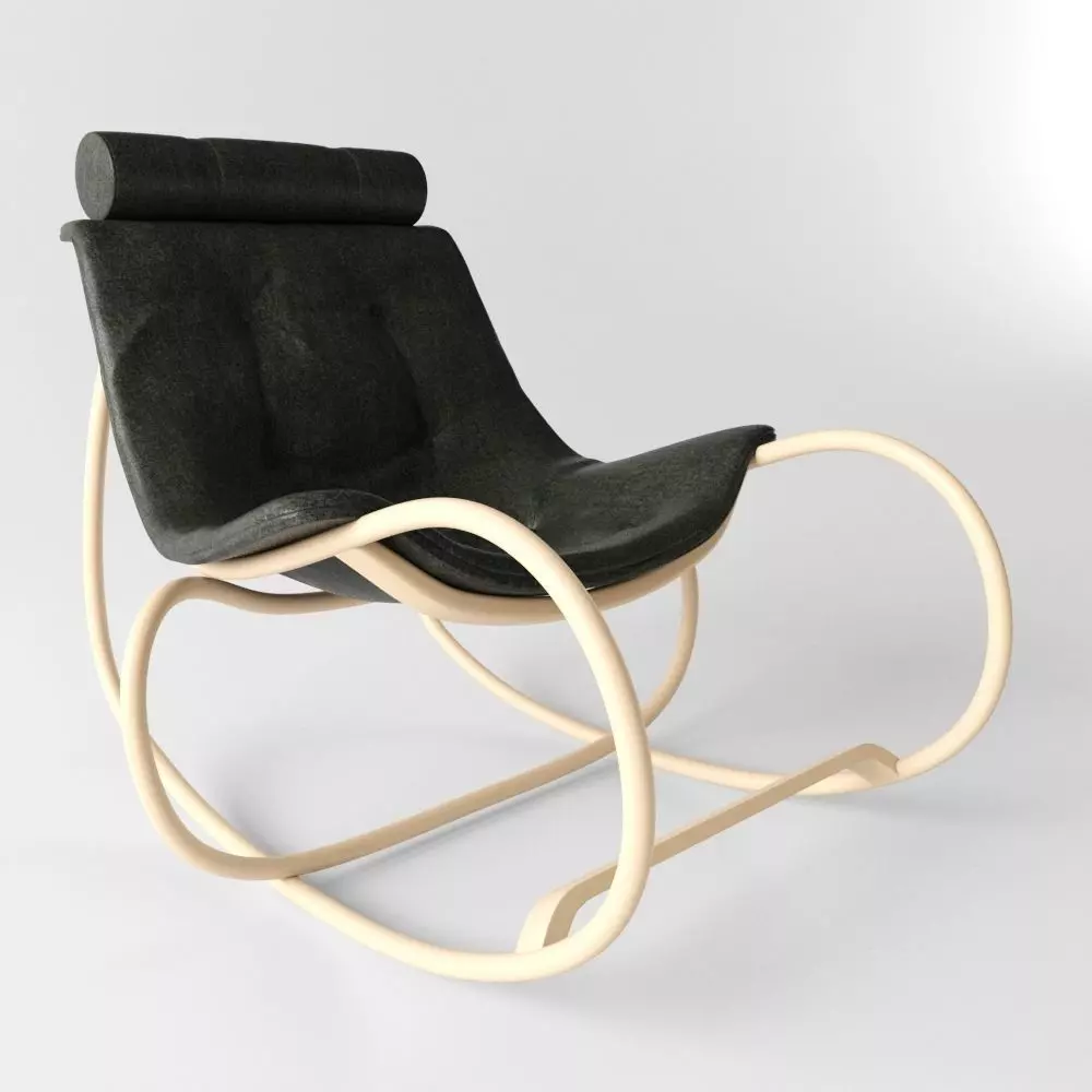 Rocking Armchair Wave 3D model_0