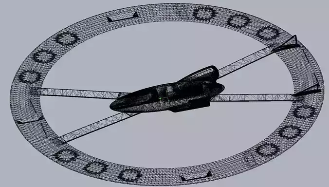 Futuristic Ring-Wing Saucer Airplane Design 3D print model