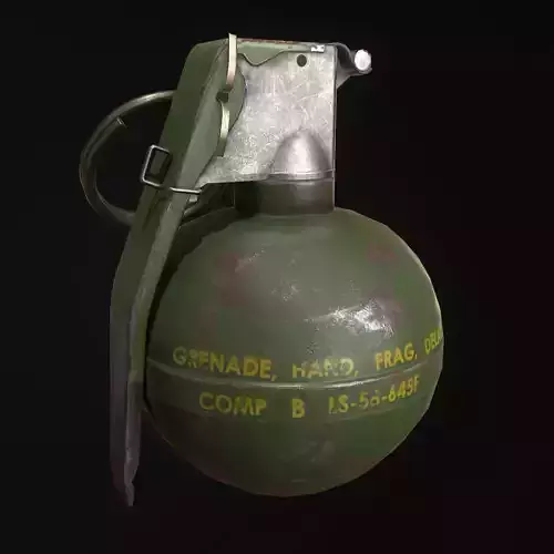 Grenade M67 Low-poly 3D model