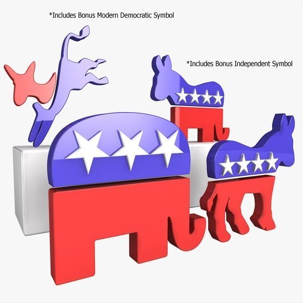 Political Icons 3D model_1
