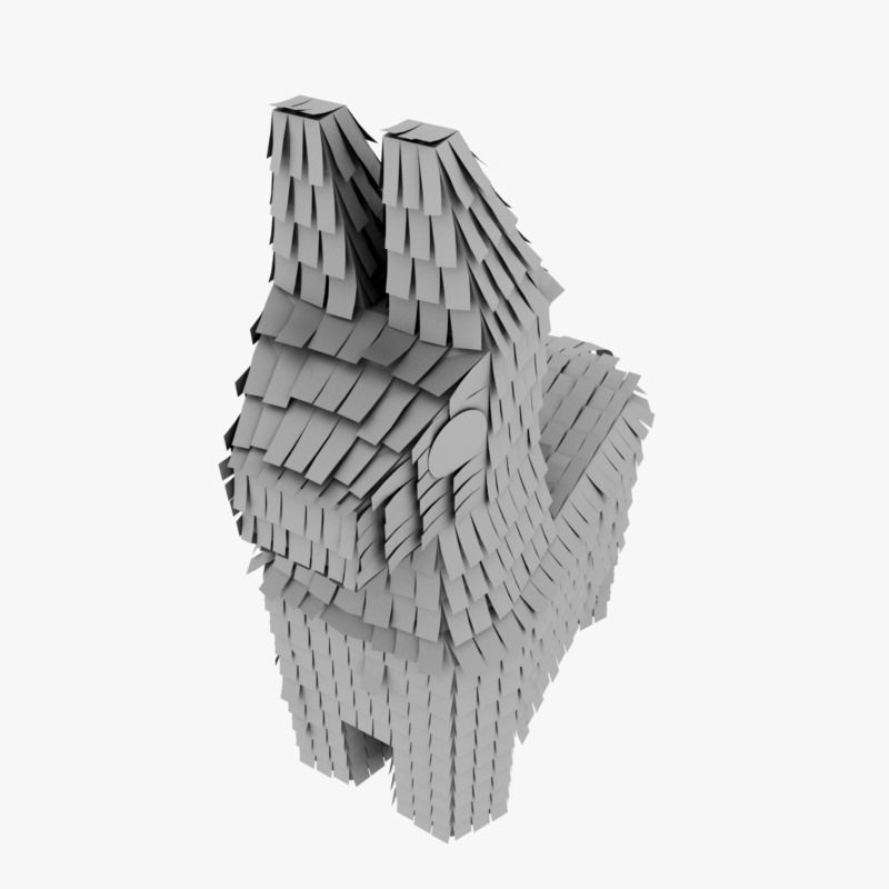 Pinata colorful made of paper 3D model_10