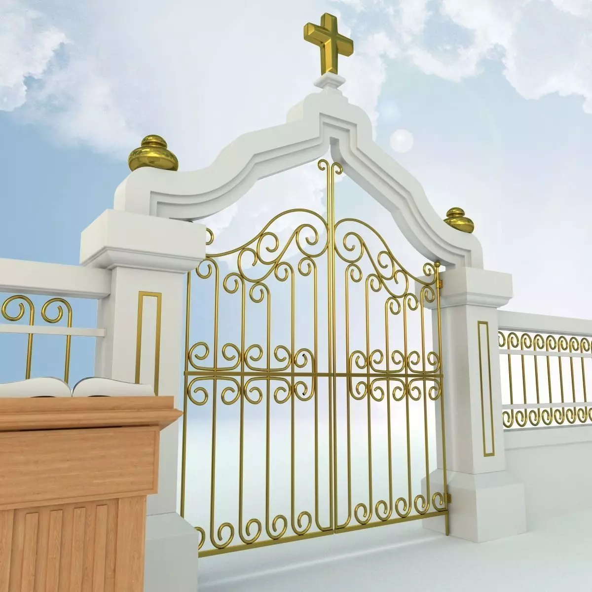 Pearly Gates of Heaven 3D model_0
