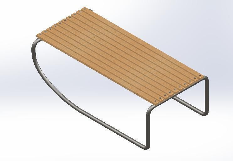 Wooden sledge v2 Free 3D model