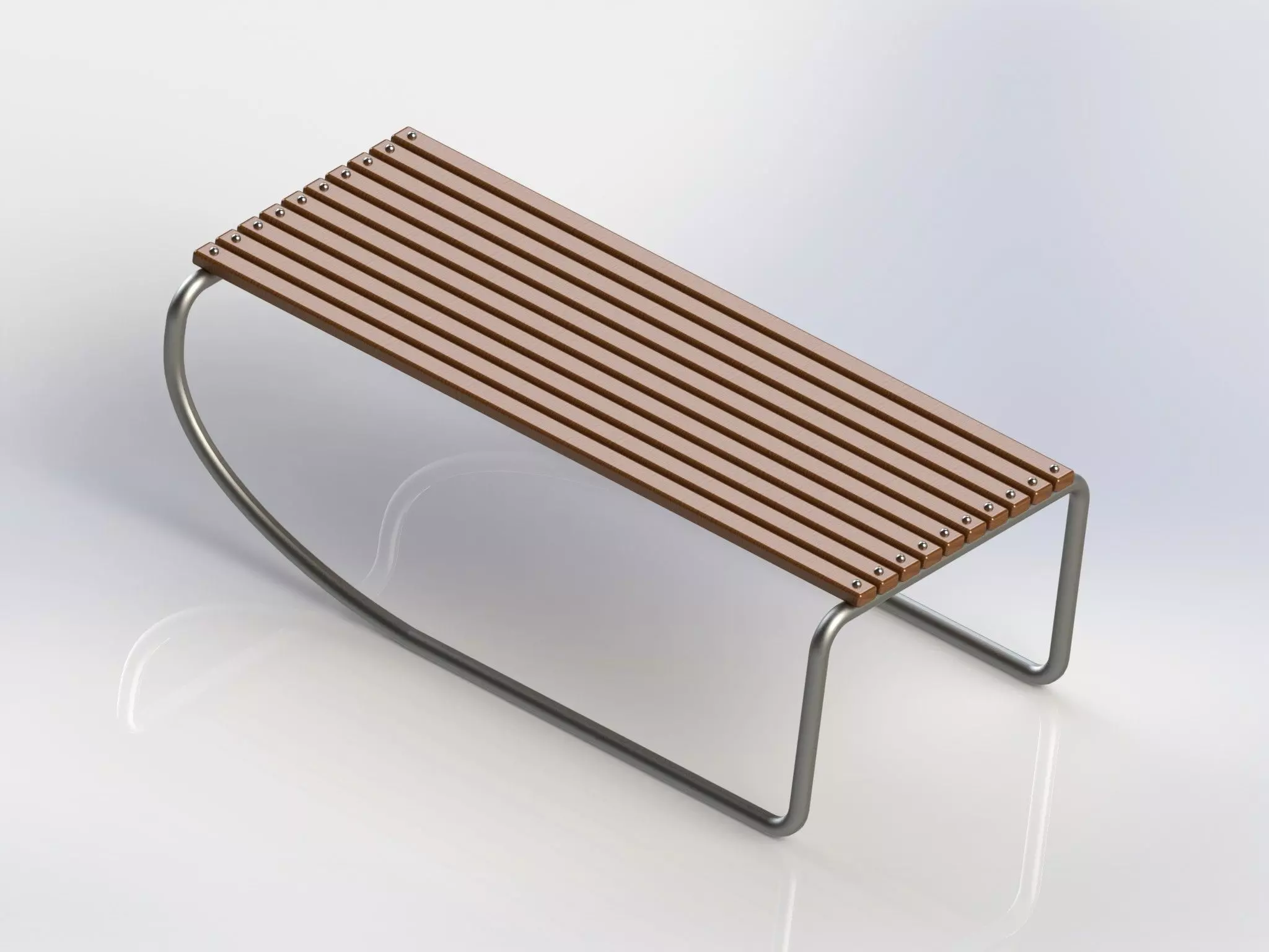 Wooden sledge v2 Free 3D model